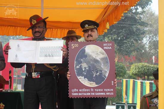 Commemorative Stamp on Third Battalion The Garhwal Rifles