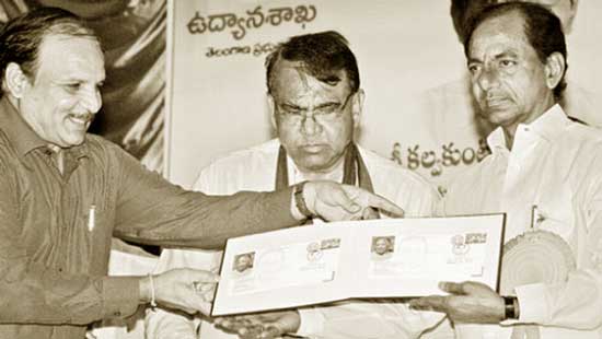 Special Cover on Kothapalli Jayashankar released by Telangana Chief Minister, Shri K. Chandrasekhar Rao