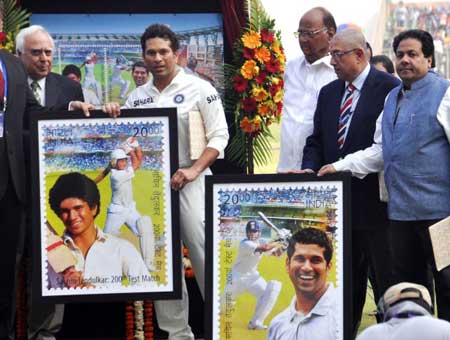 Sachin Tendulkar Stamp Release Function