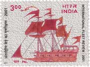 Four Stamps issued on President's Fleet Review 2001