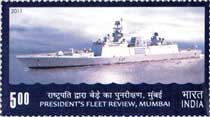 Stamps issued on President's Fleet Review 2011