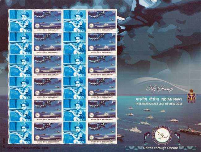 My Stamp Sheet issued on International Fleet Review 2016