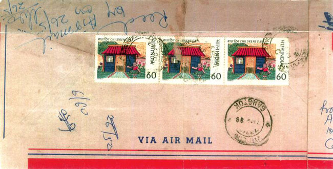 Airmail Envelope returned from Gangtok PM